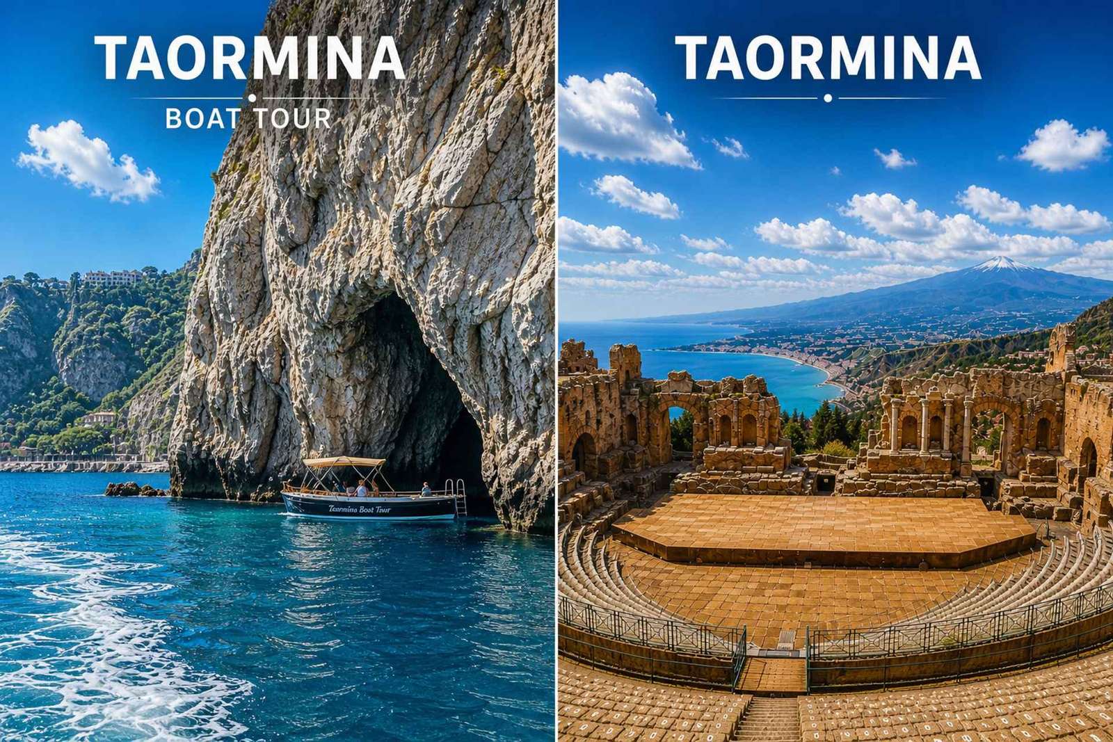 From Messina: boat tour discovering Isola bella and Taormina