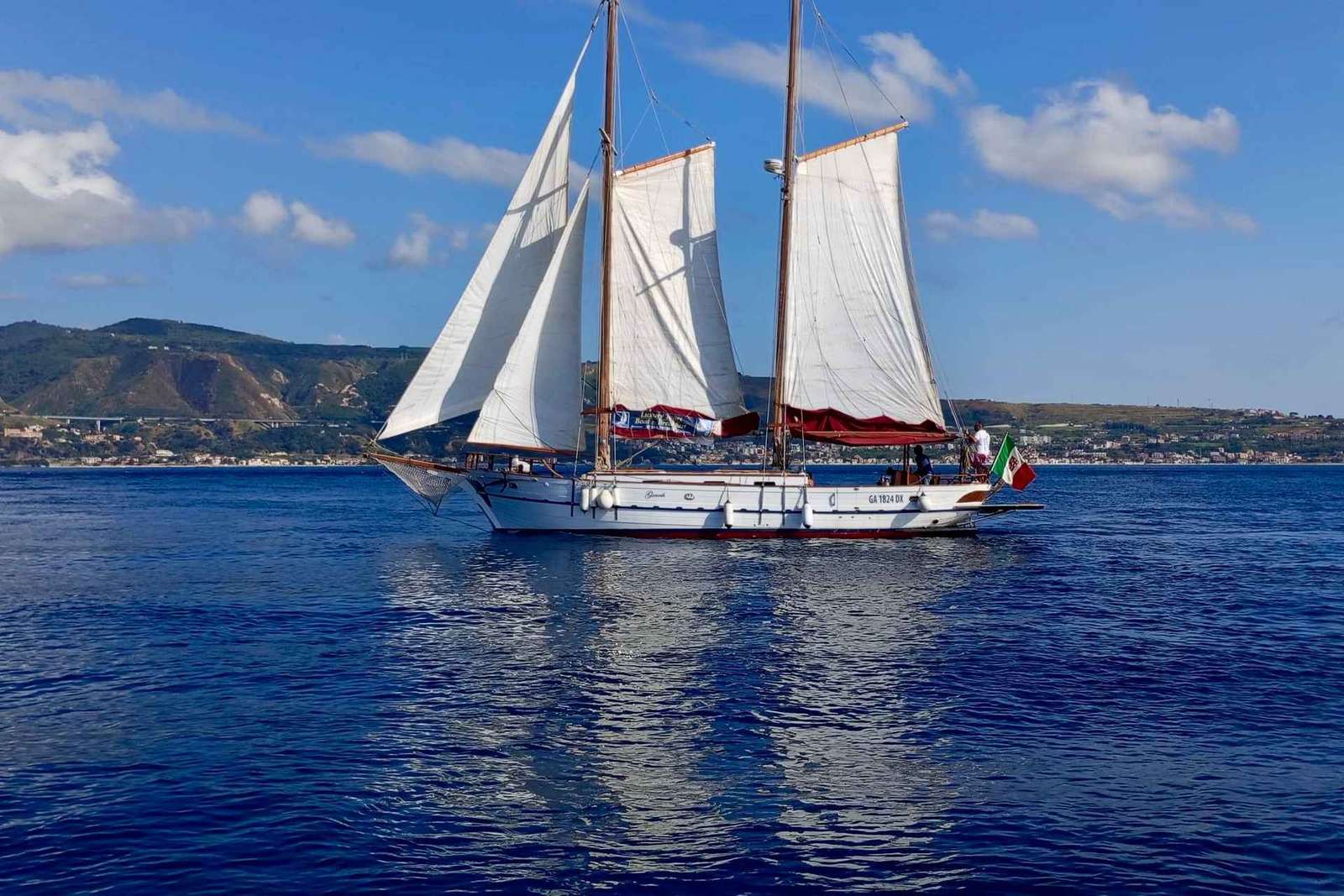 Costa Viola Sailing Tour from Scilla on a Wooden Schooner