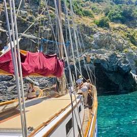 Costa Viola Sailing Tour from Scilla on a Wooden Schooner