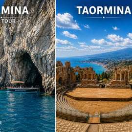 From Messina: boat tour discovering Isola bella and Taormina